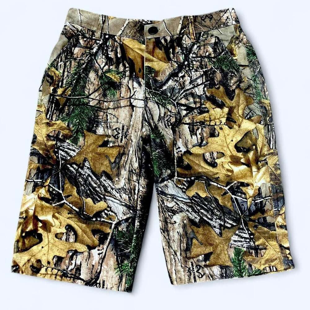 Realtree by Staghorn Creek Camo Cargo Shorts Size 28